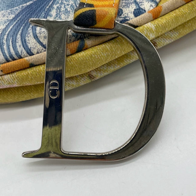 Dior Saddle Vintage John Galliano Multicolor Patchwork Shoulder Bag