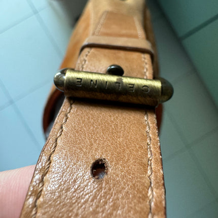 Sold Celine Ava Hobo Pumpkin Caramel Brown Suede Leather Vintage Shoulder Bag