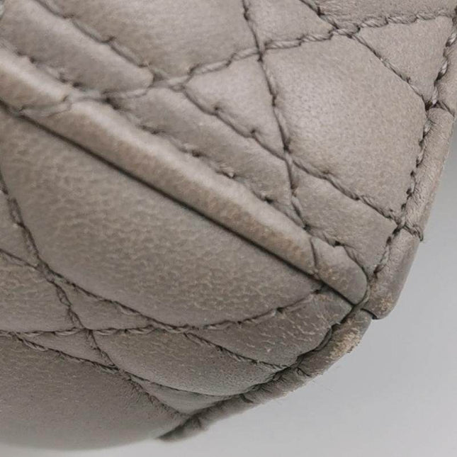 Sold Lady Dior Grey Medium Lambskin Cannage Leather Handbag ABC Strap