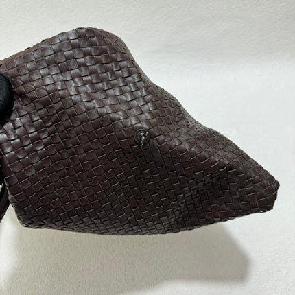 Sold Bottega Veneta Maxi Convertible Tote Bag Hobo Brown Leather Two-way Carry 50cm