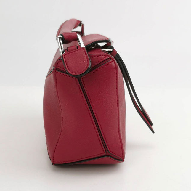 Sold Loewe Puzzle Mini Red Calfskin Leather Crossbody Bag