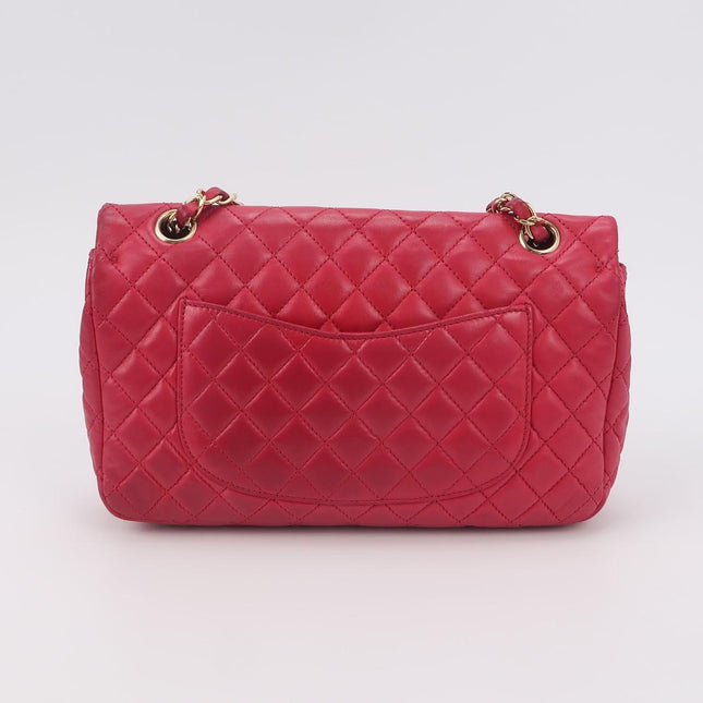 Chanel Seasonal Flap Medium Pink Lambskin Leather Valentine's Heart Charms