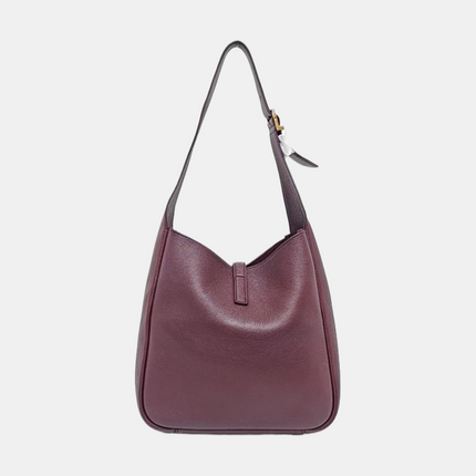 Yves Saint Laurent YSL Le 5 A 7 Hobo Small Burgundy Calfskin Shoulder Bag