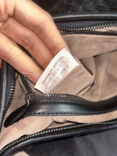 Bottega Veneta Intrecciato Hobo Bag Medium Black Lambskin leather 45cm