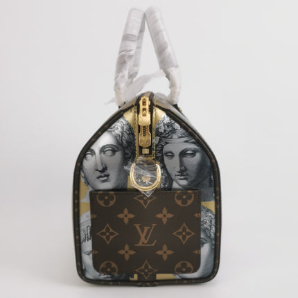 Louis Vuitton Speedy 25 Bandouliere Fornasetti Museum Gold