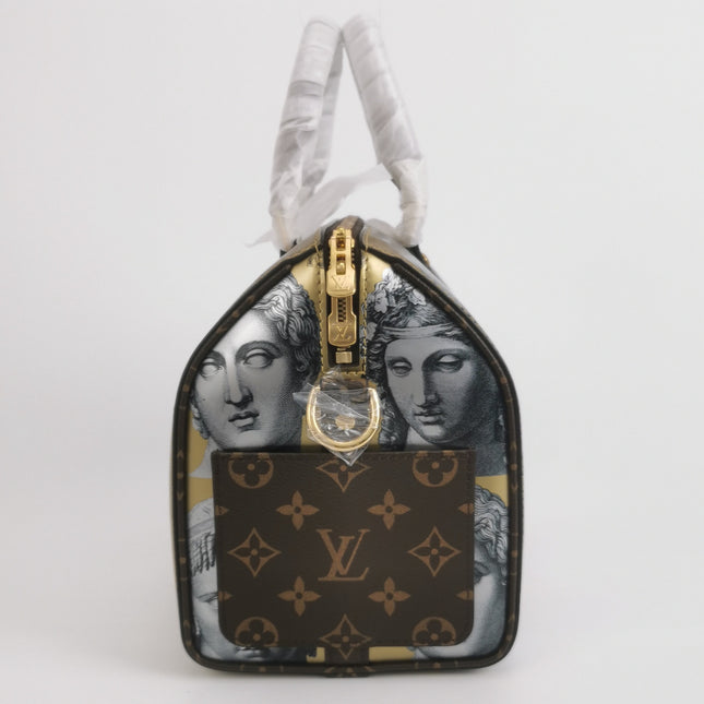 Louis Vuitton Speedy 25 Bandouliere Fornasetti Museum Gold
