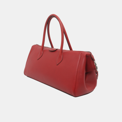 Hermes Paris Bombay 40 Red Clemence Calfskin Leather 2007