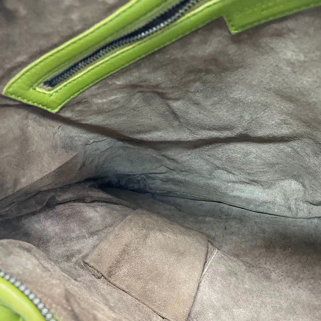 Bottega Veneta Veneta Hobo Avocado Green 45cm Lambskin Leather