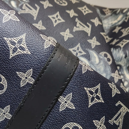 Louis Vuitton x Chapman Brothers Keepall 55 Bandouliere Lion Navy