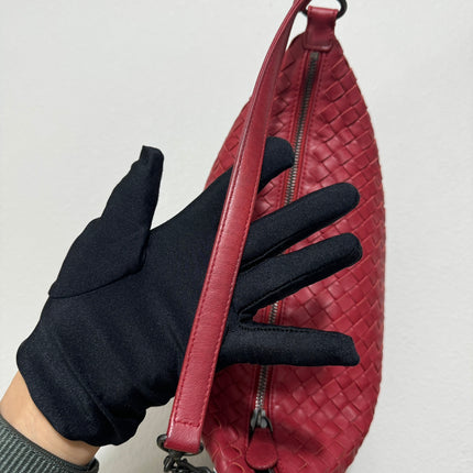 Bottega Veneta Sloane Shoulder Bag Burgundy Red Small 25cm