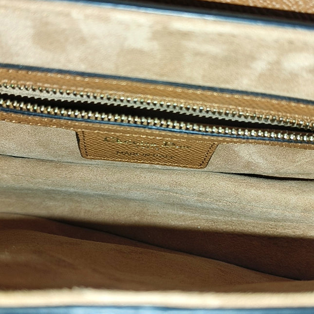 Dior Saddle 2022 Medium Tan Brown Grained Calfskin Leather Bag with Strap