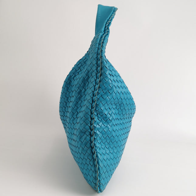 Bottega Veneta Veneta Hobo Maxi Blue Intrecciato Leather 52cm