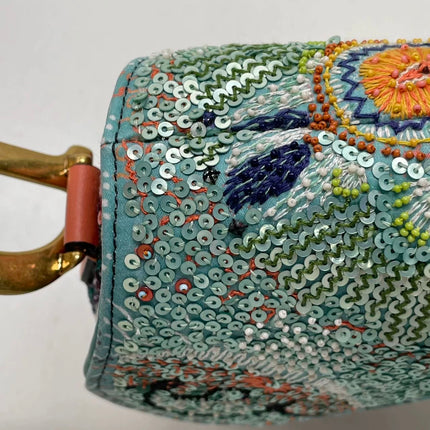 Dior In Lights Saddle Medium Multicolor Beads and Calfskin Leather Shoulder Bag