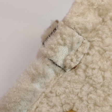 Loewe Amazona Small 29 White Shearling Gold Hardware Top Handle Bag