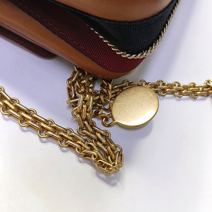 Chanel Nude Medallion 2.55 Reissue Brown Calfskin Double Flap Bag Gold Chain 2017