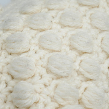 Sold Fendi Baguette Bag White Wool Pompom Shoulder Bag