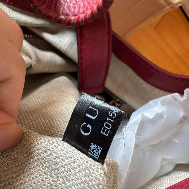 Gucci Jackie Medium Red Calfskin Leather Crossbody Bag