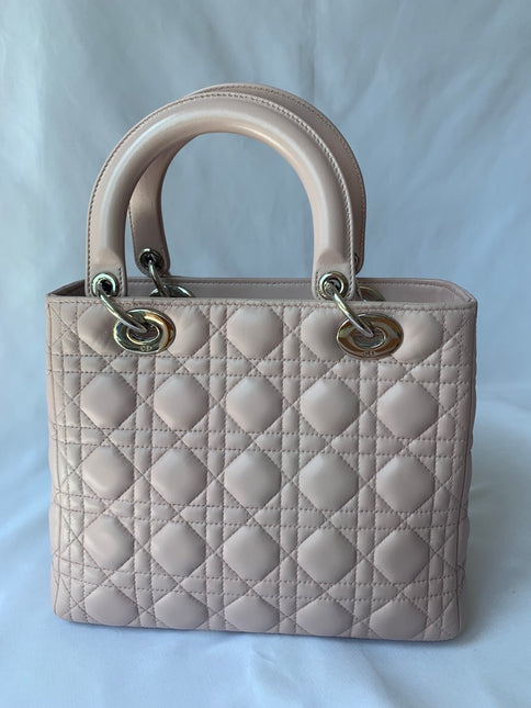 Sold Lady Dior Pink Cannage Leather Medium 96-MA-0132
