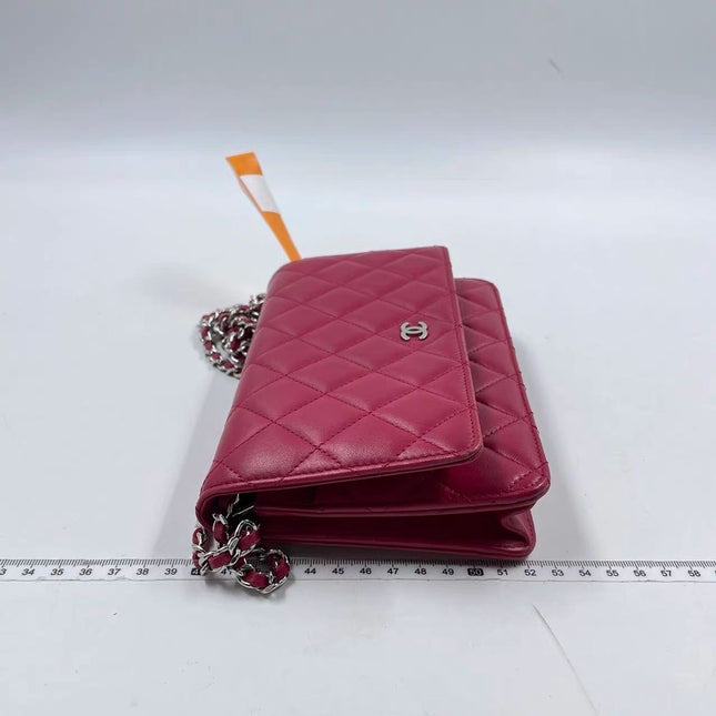 Sold Chanel Wallet on Chain WOC Fuchsia Lambskin Leather
