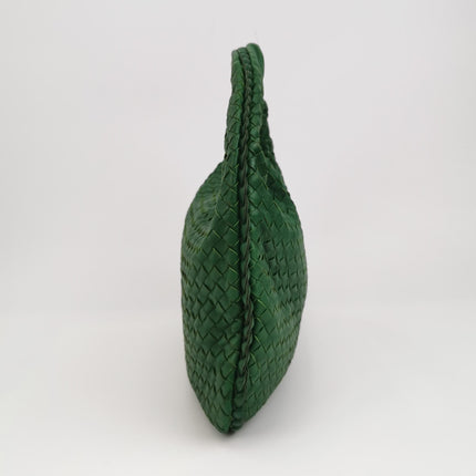 Bottega Veneta Hobo Bag Lambskin Leather Green 40cm