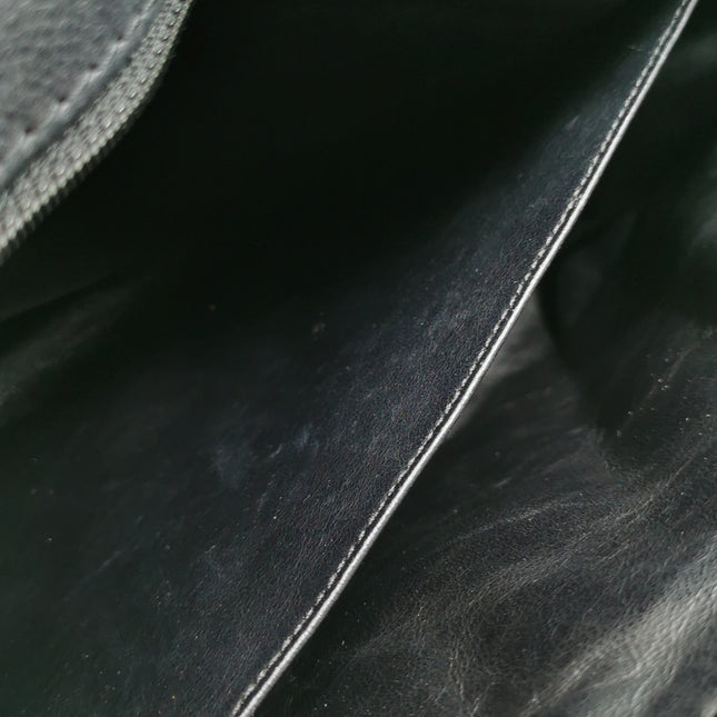 Chanel Classic Flap Maxi Black Soft Caviar Leather Silver-tone Hardware Giant CC Logo