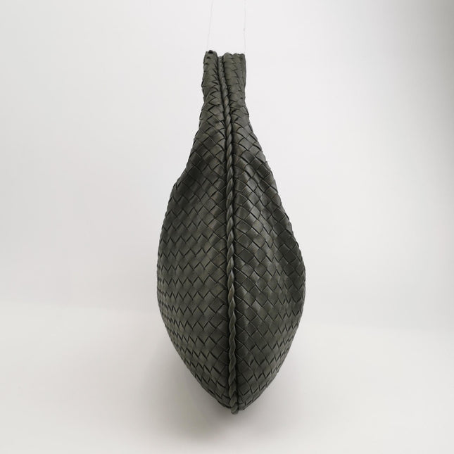 Bottega Veneta Hobo Bag Lambskin leather Dark Grey Large 47cm