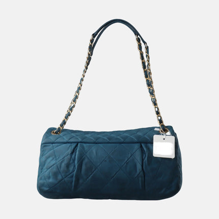 Sold Chanel Classic Flap Seasonal 2012-2013 Calfskin Leather Navy Shoulder Bag