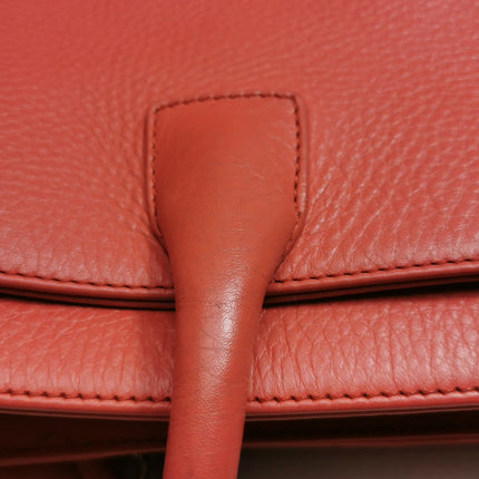 Chanel Cerf Executive Medium Coral Pink Leather Handbag with Strap 35cm