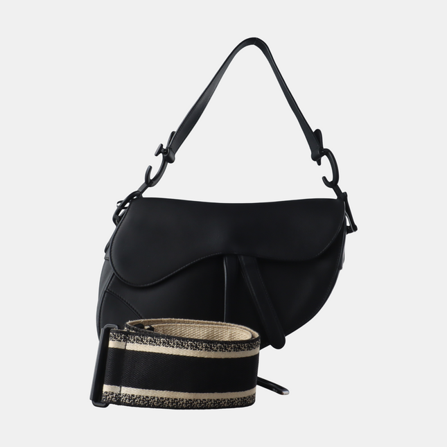 Dior Saddle So Black Medium Calfskin Leather Bag, 2019