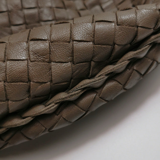 Bottega Veneta Belly Hobo Intreccio Leather Grey Large 54cm
