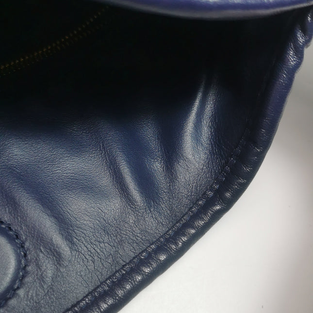 Bottega Veneta Hop Hobo Medium Leather Navy 46cm