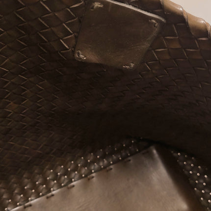 Bottega Veneta Cabat Tote Intreccio Leather Dark Chocolate Brown 44cm