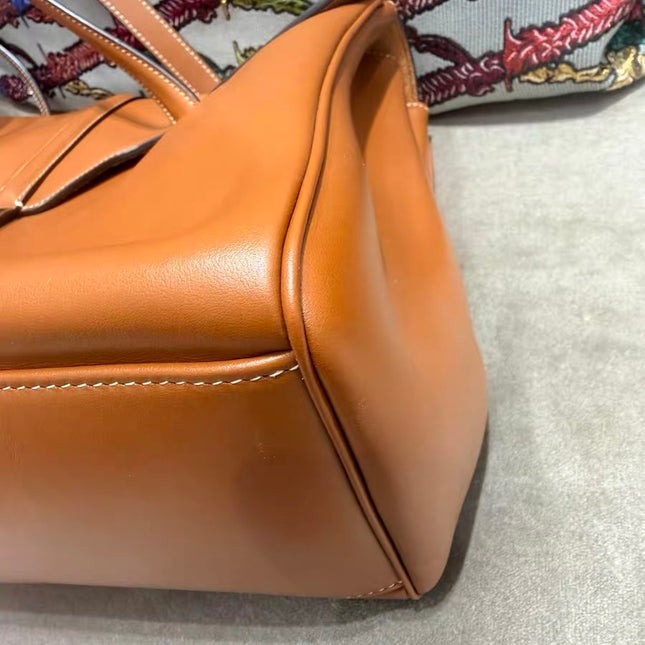 Celine Soft 16 Bag Medium Caramel Natural Tan Smooth Satin Calfskin Leather