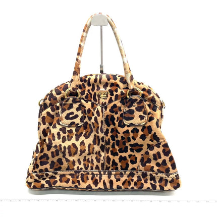 Prada Cheetah Print Large Brown Pony-style Calfskin Tote with Strap-Luxbags