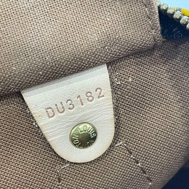 Louis Vuitton Kusama Town Speedy 30 Yellow Top Handle Bag