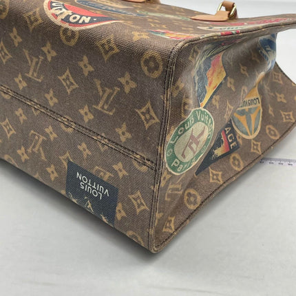 Louis Vuitton OnTheGo Large Hotel Labels Brown Monogram Crossbody Tote