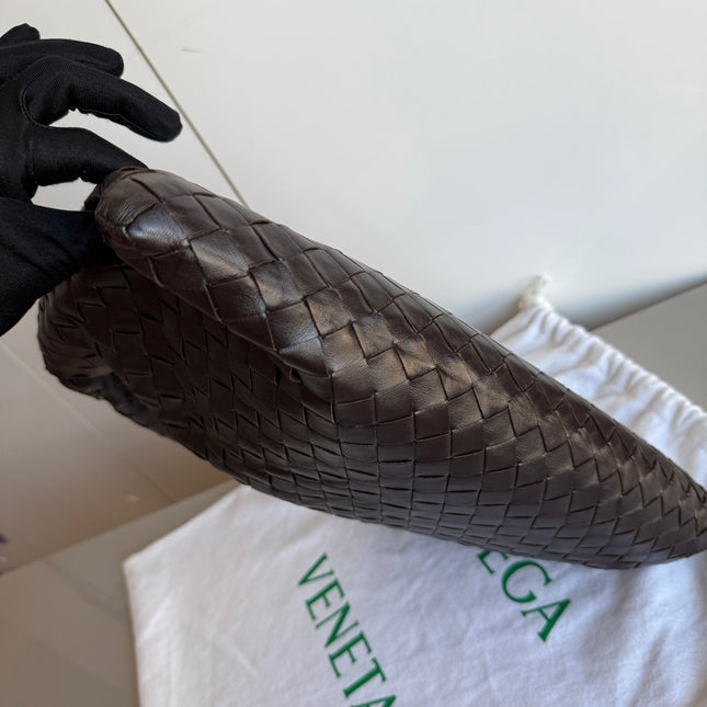 Bottega Veneta Hop Hobo Small Leather Chocolate Brown