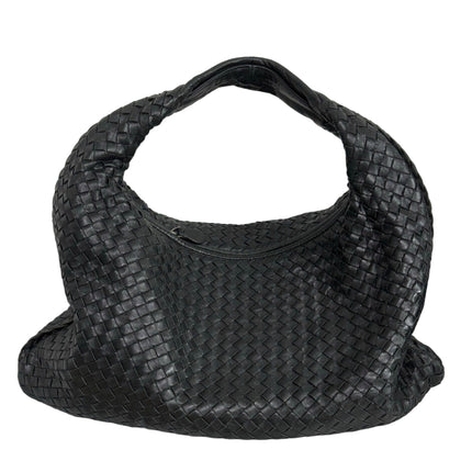 Bottega Veneta Veneta Intrecciato Hobo Bag Large Black Lambskin leather 48cm-Luxbags