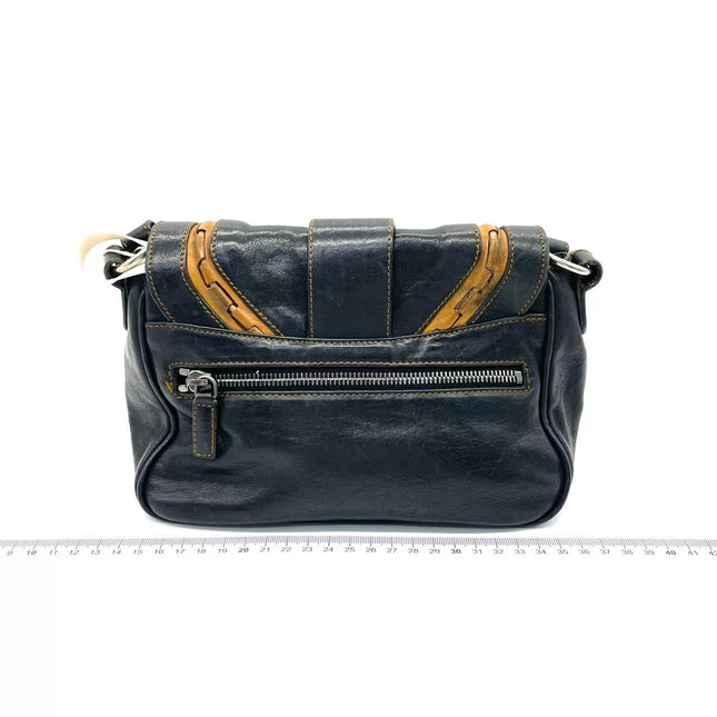Dior Vintage Gaucho Mini Black Leather Crossbody Bag