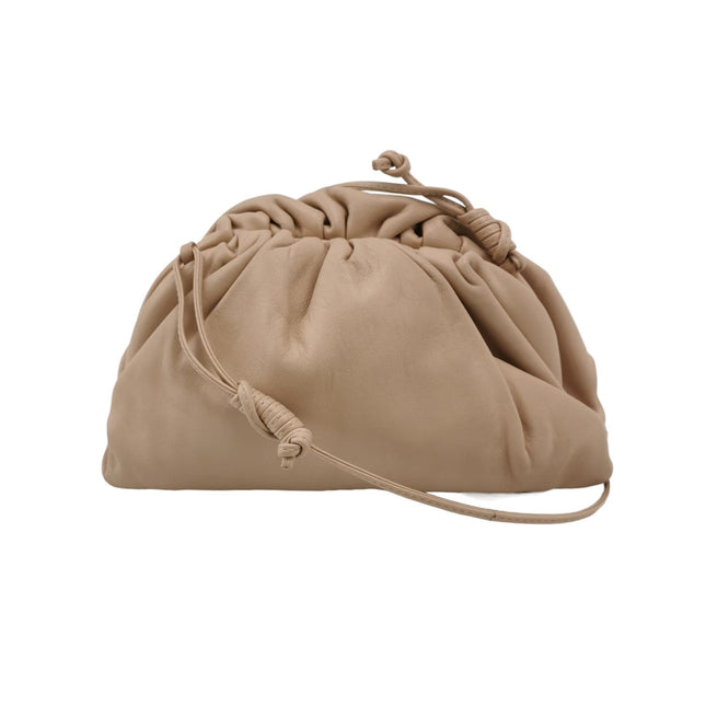 Bottega Veneta Pouch Mini Beige Nude Color Leather-Luxbags