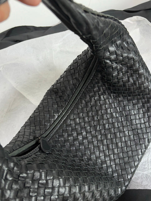 Bottega Veneta Veneta Intrecciato Hobo Bag Large Black Lambskin leather 48cm