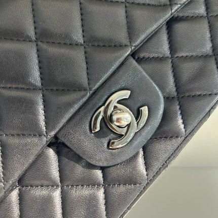 Chanel Classic Flap Mini Black Lambskin Silver Hardware 2011-12
