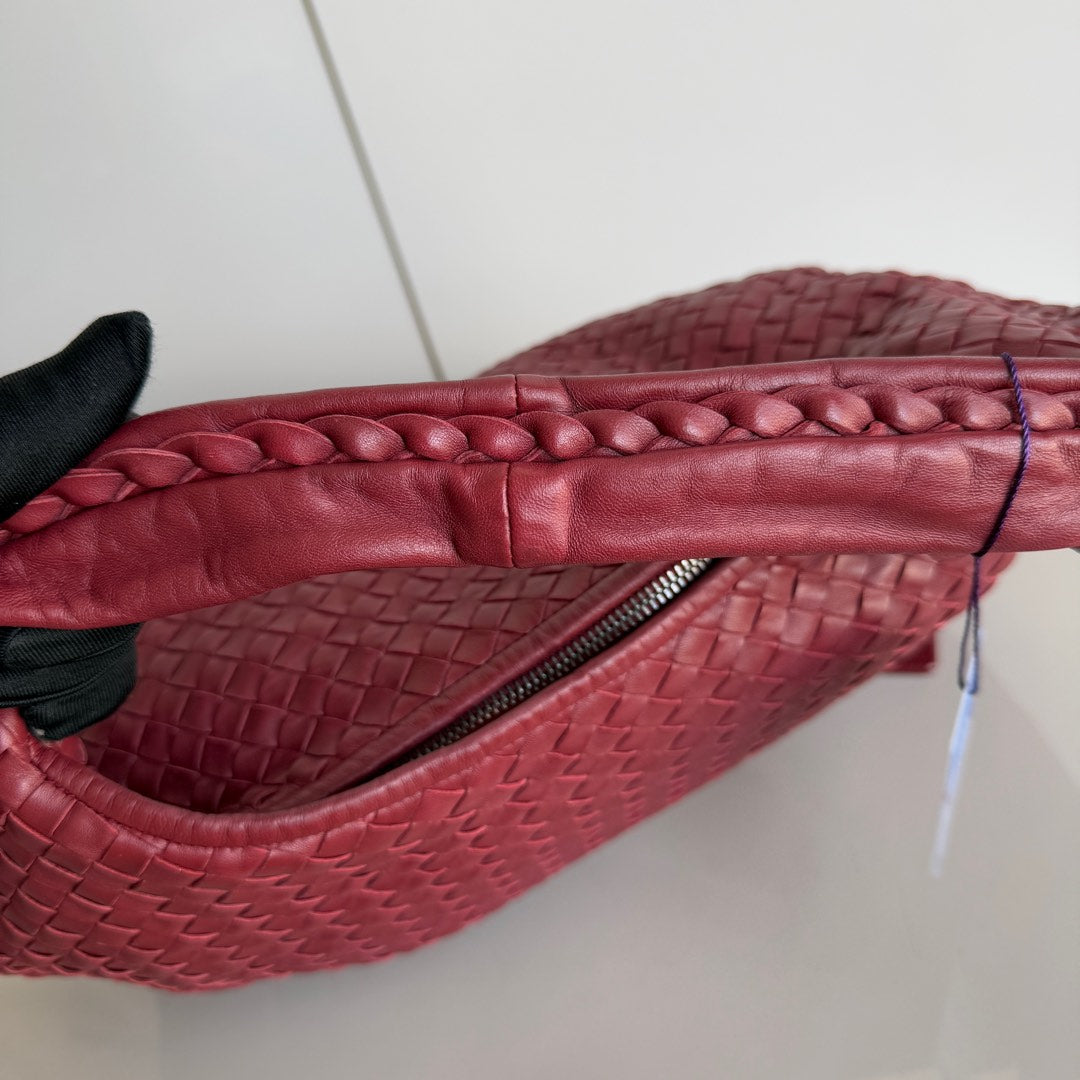 Bottega Veneta Belly Hobo Intrecciato Ancora Red Nappa Leather Medium 40cm