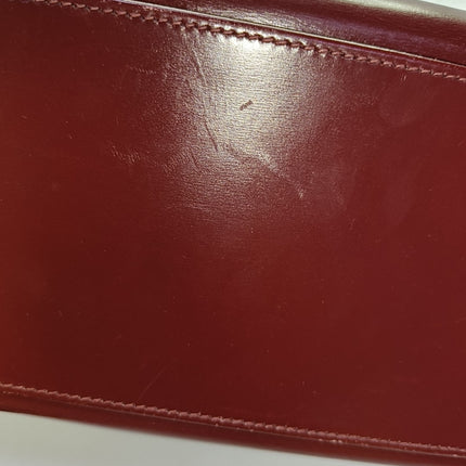 Hermes Kelly 32 Sellier Burgundy Box Leather Gold HW 1987