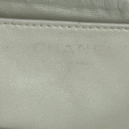 Chanel Classic Flap Maxi White Caviar Leather Silver-tone Hardware Giant CC Logo