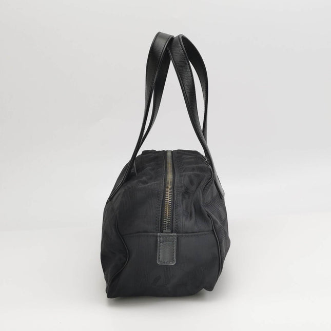 Chanel Travel Line Boston /Bowling Bag 2002 -2003 Black Fabric Shoulder Bag