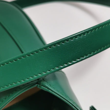 Gucci Jackie 1961 Green Leather Bag Small with Adjustable Strap