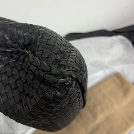 Bottega Veneta Veneta Intrecciato Hobo Bag Large Black Lambskin leather 48cm