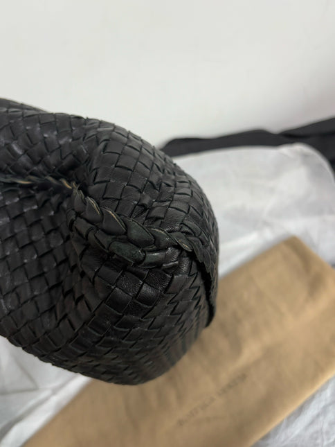 Bottega Veneta Veneta Intrecciato Hobo Bag Large Black Lambskin leather 48cm