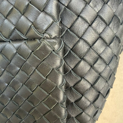 Bottega Veneta Cabat Large Intreccio Leather Tote Bag Black 45cm